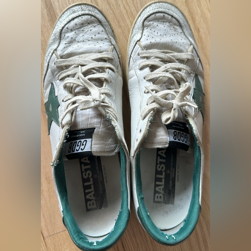 Golden Goose Deluxe Brand ball star White and Green Sneakers - Picture 2 of 4